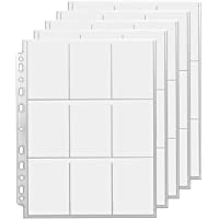 Juego de Fundas para Cartas 25PCS- Juegos de Cartas Álbum de Paquetes de Tarjetas Almacenamiento Colección páginas del…